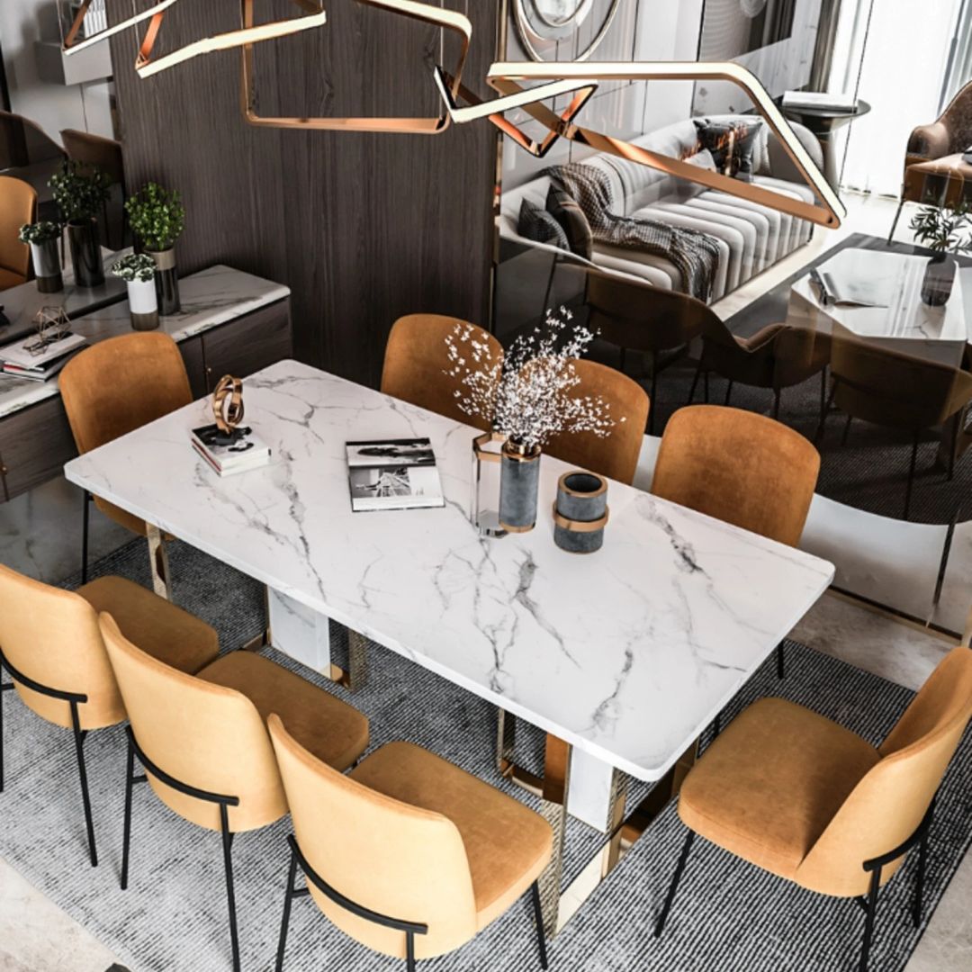 Zarif ve Dayanıklı: Mermer Yemek Masası 2 fmmadencilik mermer yemek masasi